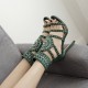 Women Roman Rhinestone Open Toe Party High Heels Pumps Women Roman Rhinestone Open Toe Party High Heels Pumps