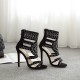 Women Roman Rhinestone Open Toe Party High Heels Pumps Women Roman Rhinestone Open Toe Party High Heels Pumps