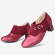 Women Plus Size Stitching Solid Slip On Pumps Women Plus Size Stitching Solid Slip On Pumps