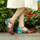 Genuine Leather Comfy Hook & Loop Retro Ethnic Low Heel Floral T-Strap Shoes Genuine Leather Comfy Hook & Loop Retro Ethnic Low Heel Floral T-Strap Shoes