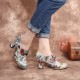 Fresh Natural Flowers Leaves Printed Comfy Wearable Chunky Heel Women Casual Lace Up Pumps Fresh Natural Flowers Leaves Printed Comfy Wearable Chunky Heel Women Casual Lace Up Pumps
