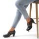 Genuine Leather Comfy Side-zip Retro Belt Buckle Decor Floral Heels Genuine Leather Comfy Side-zip Retro Belt Buckle Decor Floral Heels