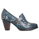 Retro Genuine Leather Vine Pattern Solid Color Elegant Hook Loop Pumps Retro Genuine Leather Vine Pattern Solid Color Elegant Hook Loop Pumps
