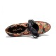Women Elegant Graceful Little Flowers Printed Comfy Wearable Lace Up Stitching Chunky Heel Pumps Women Elegant Graceful Little Flowers Printed Comfy Wearable Lace Up Stitching Chunky Heel Pumps