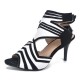 Plus Size Women Fashion Striped Hook & Loop Heeled Sandals Plus Size Women Fashion Striped Hook & Loop Heeled Sandals