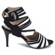 Plus Size Women Fashion Striped Hook & Loop Heeled Sandals Plus Size Women Fashion Striped Hook & Loop Heeled Sandals