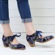 Super Comfy Bloom Rose Stitching Lace Up Casual Dress Leather Pumps For Women Super Comfy Bloom Rose Stitching Lace Up Casual Dress Leather Pumps For Women