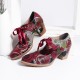 Super Comfy Bloom Rose Stitching Lace Up Casual Dress Leather Pumps For Women Super Comfy Bloom Rose Stitching Lace Up Casual Dress Leather Pumps For Women