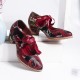Super Comfy Bloom Rose Stitching Lace Up Casual Dress Leather Pumps For Women Super Comfy Bloom Rose Stitching Lace Up Casual Dress Leather Pumps For Women