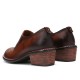 Genuine Leather Retro Comfy Elastic Slip-On Round Toe Low Heel Loafers Shoes Genuine Leather Retro Comfy Elastic Slip-On Round Toe Low Heel Loafers Shoes