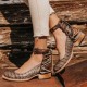Plus Size Women Vintage Belt Buckle Lace-up Heels Plus Size Women Vintage Belt Buckle Lace-up Heels