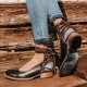 Plus Size Women Vintage Belt Buckle Lace-up Heels Plus Size Women Vintage Belt Buckle Lace-up Heels