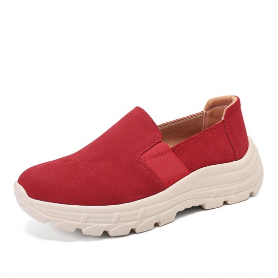 Women Solid Color Casual Slip On Comfortable Sports Walking Shoes Women Solid Color Casual Slip On Comfortable Sports Walking Shoes