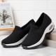 Women Solid Color Breathable Knitting Slip On Cushioned Sports Shoes Women Solid Color Breathable Knitting Slip On Cushioned Sports Shoes