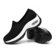 Women Solid Color Breathable Knitting Slip On Cushioned Sports Shoes Women Solid Color Breathable Knitting Slip On Cushioned Sports Shoes