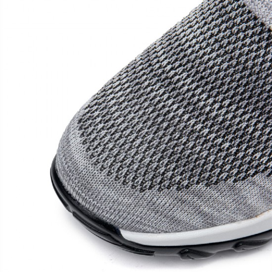 Women Solid Color Breathable Knitting Slip On Cushioned Sports Shoes Women Solid Color Breathable Knitting Slip On Cushioned Sports Shoes