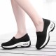 Women Solid Color Breathable Knitting Slip On Cushioned Sports Shoes Women Solid Color Breathable Knitting Slip On Cushioned Sports Shoes
