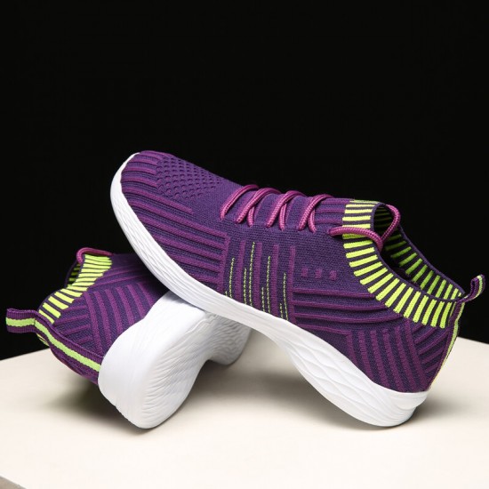 Woman Round Toe Mesh Breathable Slip-On Running Shoes Woman Round Toe Mesh Breathable Slip-On Running Shoes
