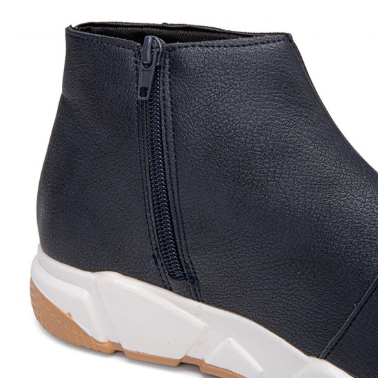 Women Leopard Pattern Side-zip Thick-sole Ankle Boots Sneakers Women Leopard Pattern Side-zip Thick-sole Ankle Boots Sneakers