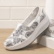 Women Casual Flowers Printed Pattern Comfortable Rocker Sole Walking Shoes Women Casual Flowers Printed Pattern Comfortable Rocker Sole Walking Shoes