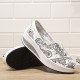 Women Casual Flowers Printed Pattern Comfortable Rocker Sole Walking Shoes Women Casual Flowers Printed Pattern Comfortable Rocker Sole Walking Shoes