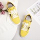 Women Canvas Cut Out Wearable Hidden Increase Casual Flat Shoes Women Canvas Cut Out Wearable Hidden Increase Casual Flat Shoes