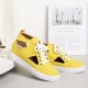 Women Canvas Cut Out Wearable Hidden Increase Casual Flat Shoes Women Canvas Cut Out Wearable Hidden Increase Casual Flat Shoes