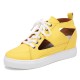 Women Canvas Cut Out Wearable Hidden Increase Casual Flat Shoes Women Canvas Cut Out Wearable Hidden Increase Casual Flat Shoes