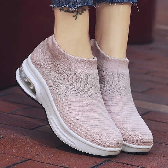 Women Casual Knitted Sports Simplicity Comfortable Running Shoes Women Casual Knitted Sports Simplicity Comfortable Running Shoes