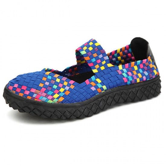Women Summer Breathable Sandals Knit Platform Elastic Shoes Women Summer Breathable Sandals Knit Platform Elastic Shoes