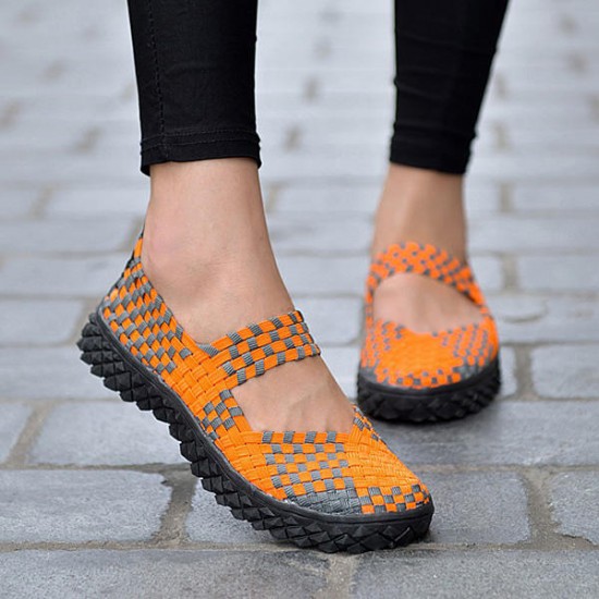 Women Summer Breathable Sandals Knit Platform Elastic Shoes Women Summer Breathable Sandals Knit Platform Elastic Shoes