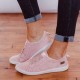 Women Corss Elastic Band Decor Wearable Comfy Shallow Canvas Flats Women Corss Elastic Band Decor Wearable Comfy Shallow Canvas Flats