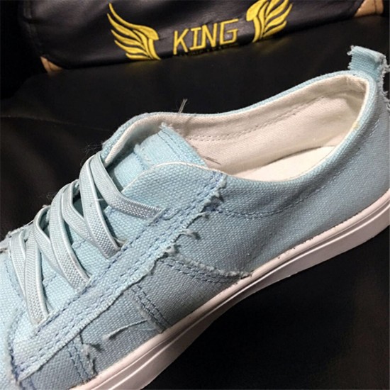 Women Corss Elastic Band Decor Wearable Comfy Shallow Canvas Flats Women Corss Elastic Band Decor Wearable Comfy Shallow Canvas Flats