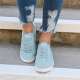 Women Corss Elastic Band Decor Wearable Comfy Shallow Canvas Flats Women Corss Elastic Band Decor Wearable Comfy Shallow Canvas Flats