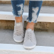 Women Corss Elastic Band Decor Wearable Comfy Shallow Canvas Flats Women Corss Elastic Band Decor Wearable Comfy Shallow Canvas Flats