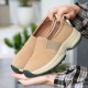 Women Large Size Casual Faux Suede Slip On Chunky Sneakers Women Large Size Casual Faux Suede Slip On Chunky Sneakers