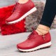 Large Size Women Lace-up Solid Color Casual Sneakers Large Size Women Lace-up Solid Color Casual Sneakers