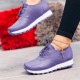 Large Size Women Lace-up Solid Color Casual Sneakers Large Size Women Lace-up Solid Color Casual Sneakers