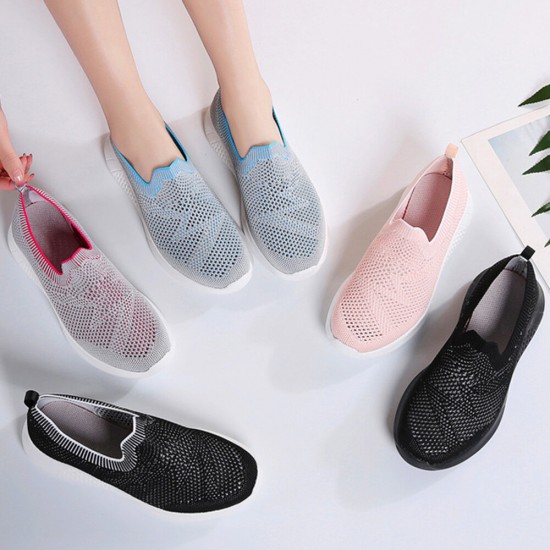 Women Casual Breathable Non-slip Mesh Cloth Slip-on Sneakers Women Casual Breathable Non-slip Mesh Cloth Slip-on Sneakers