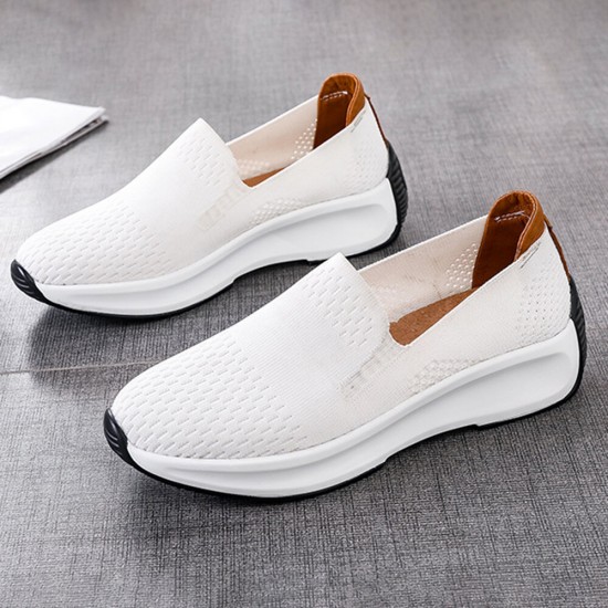 Women Fabric Mesh Breathable Comfy Large Size Sneakers Women Fabric Mesh Breathable Comfy Large Size Sneakers