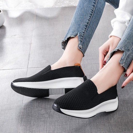 Women Fabric Mesh Breathable Comfy Large Size Sneakers Women Fabric Mesh Breathable Comfy Large Size Sneakers