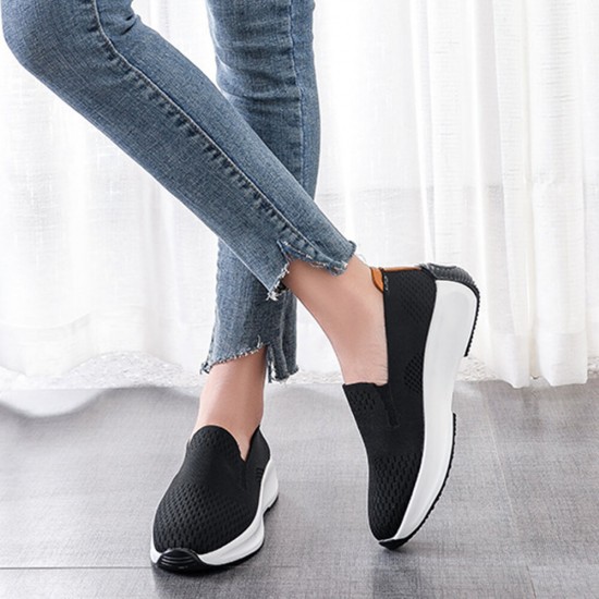 Women Fabric Mesh Breathable Comfy Large Size Sneakers Women Fabric Mesh Breathable Comfy Large Size Sneakers