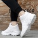 Women Casual Lace Up Slip Resistant Clunky Sneakers Women Casual Lace Up Slip Resistant Clunky Sneakers