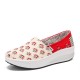 Dots Tree Printed Pattern Comfortable Canvas Rocker Sole Walking Shoes For Women Dots Tree Printed Pattern Comfortable Canvas Rocker Sole Walking Shoes For Women