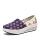 Dots Tree Printed Pattern Comfortable Canvas Rocker Sole Walking Shoes For Women Dots Tree Printed Pattern Comfortable Canvas Rocker Sole Walking Shoes For Women